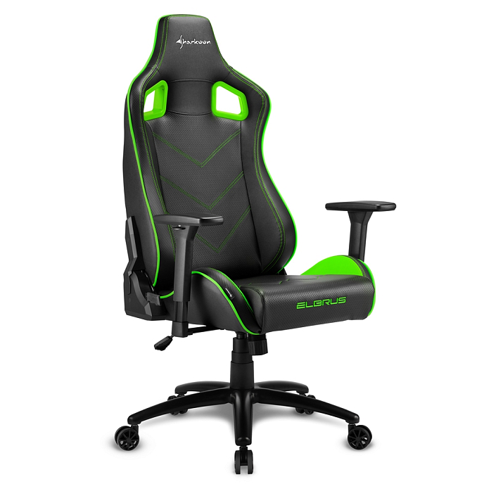 Компьютерное кресло Sharkoon Elbrus 2 Green Black - рис.2