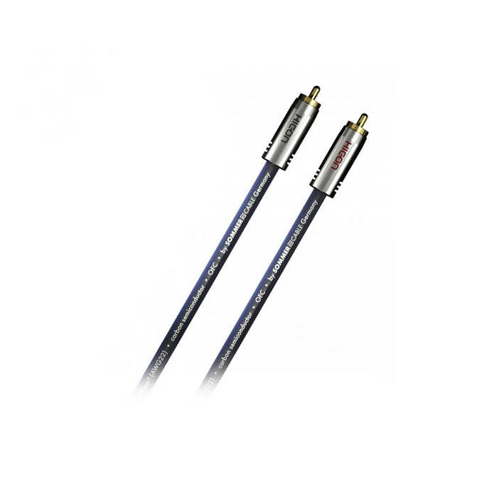 Кабель Sommer Cable AQUA BLUE 2RCA - 2RCA 1m - рис.0