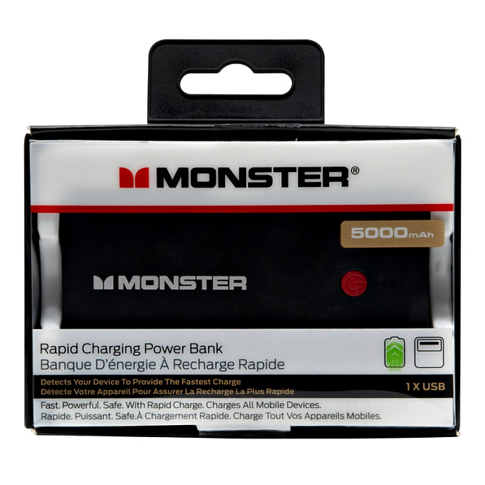 Внешний аккумулятор Monster Power Bank 5000mAh black - рис.4