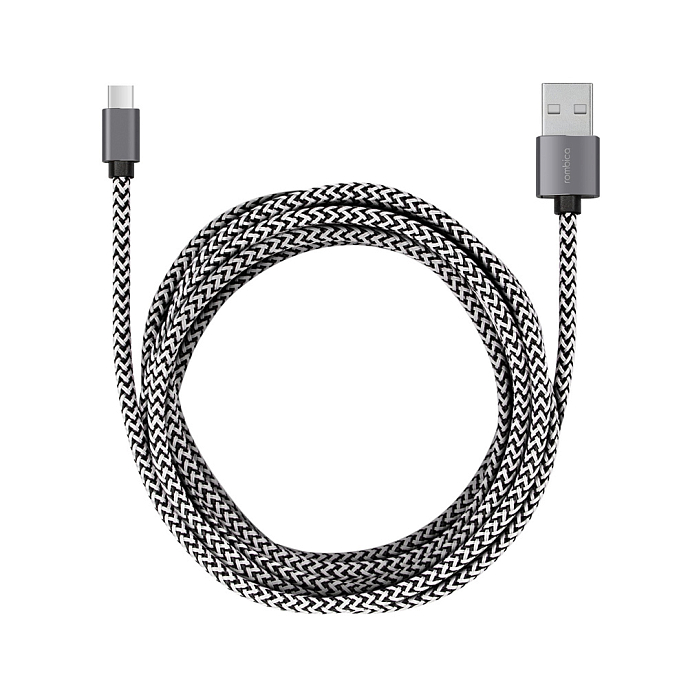 Кабель Rombica Digital CB-04 XXL Black White - рис.0