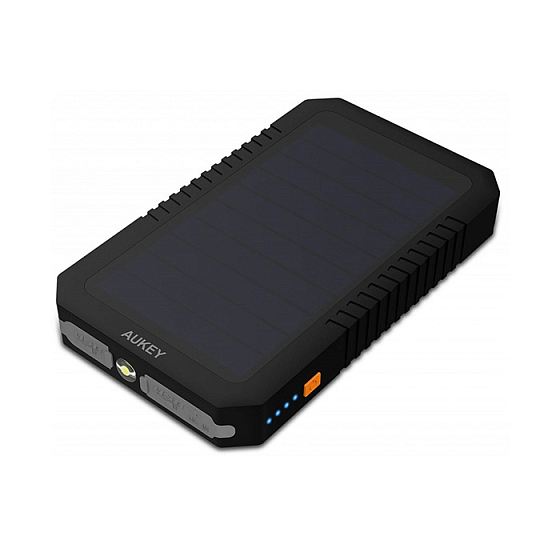 Внешний аккумулятор Aukey Dual USB Port Solar Battery 12000mAh - рис.0