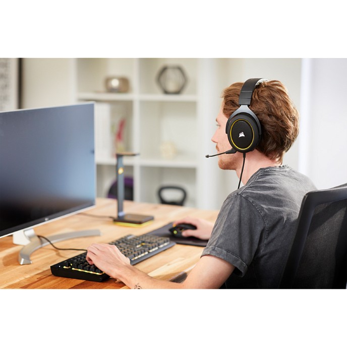 Игровая гарнитура Corsair Gaming HS60 Surround Yellow - рис.9