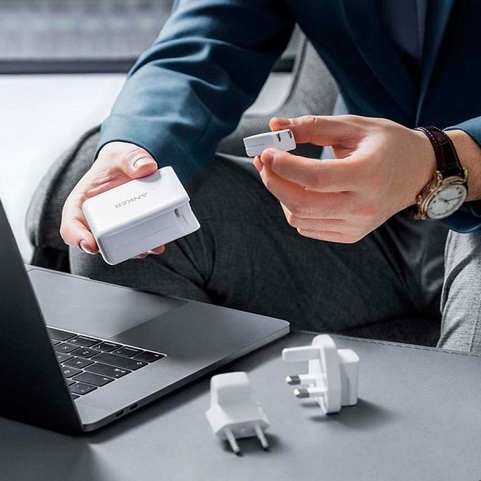 Сетевое зарядное устройство Anker PowerPort III 2-Port 60W White - рис.1