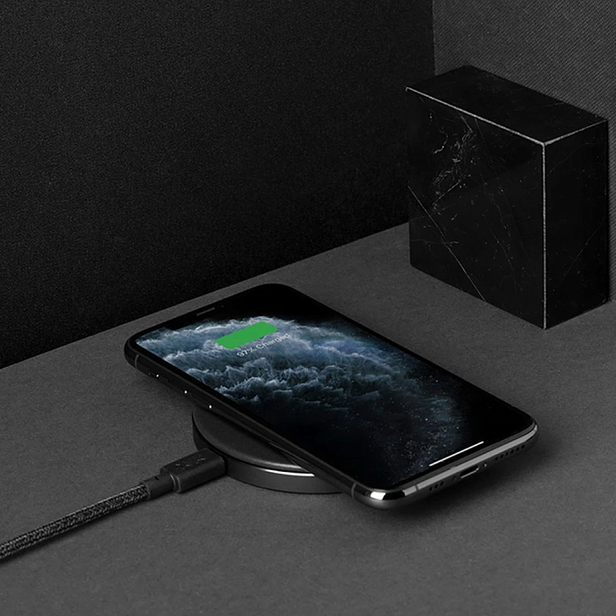 Беспроводная зарядка Native Union Drop Classic Leather Wireless Charger Black - рис.5
