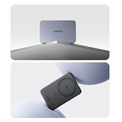 Внешний аккумулятор Ugreen PB580 MagFlow Air Ultra-Slim 5000mAh Grey Cosmos