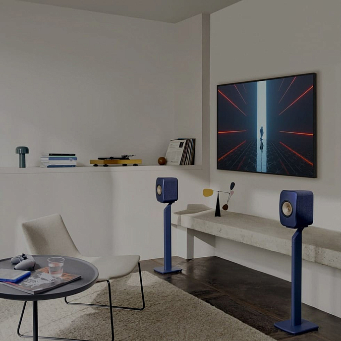 Полочная акустика KEF LSX II Cobalt Blue + S1 Floor Stand - рис.15