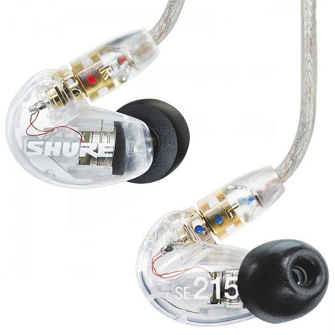 IEM наушники Shure SE215-CL - внутриканальные наушники, прозрачный_OpenBox - рис.0