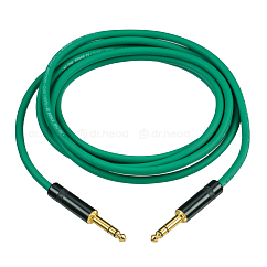 Кабель HeadMade Pro 6.3mm - 6.3mm Green 3m