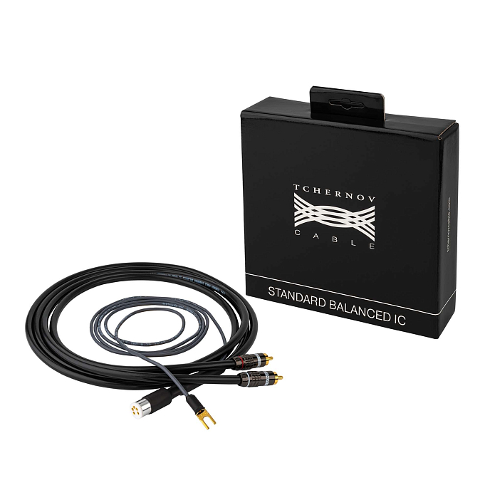 Кабель Tchernov Cable Standard Balanced IC / Phono DIN/RCA 1.2m Black - рис.1