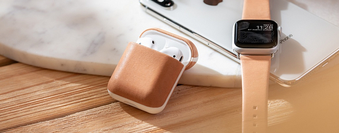 Чехол для наушников Nomad Rugged Case for AirPods Natural Leather - рис.8