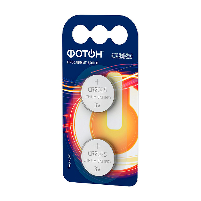 Батарейки ФОТОН CR2025 BP2 3V - рис.0