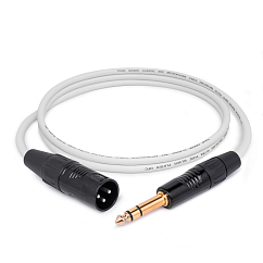 Кабель HeadMade Pro XLR-M - 6.3mm stereo White 1.5m