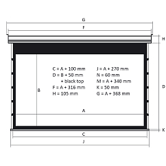 Экран для проектора Kauber Blue Label Tensioned BT Cinema Grey 122