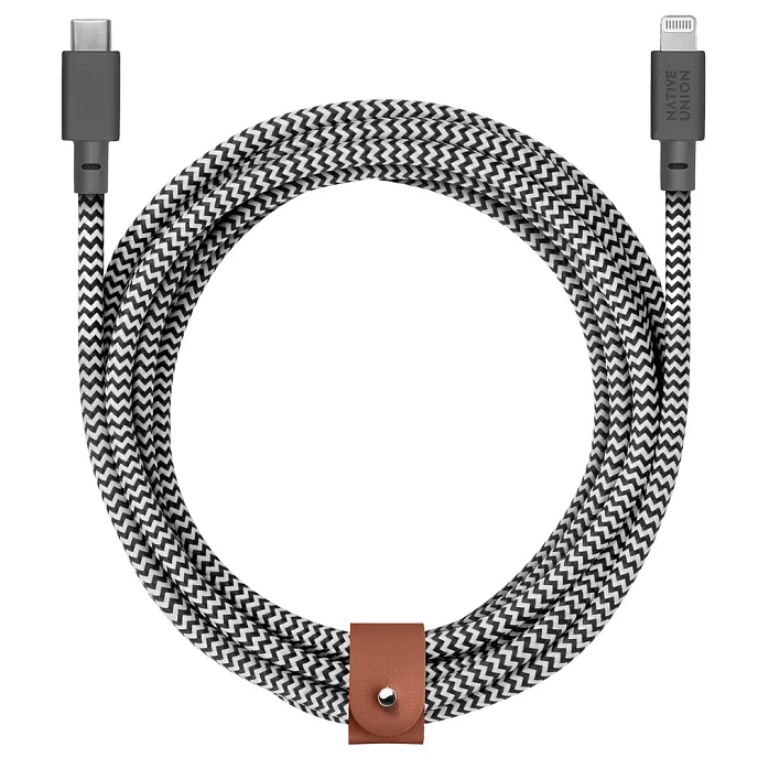 Кабель Native Union Belt USB-C - Lightning Zebra 3m - рис.0