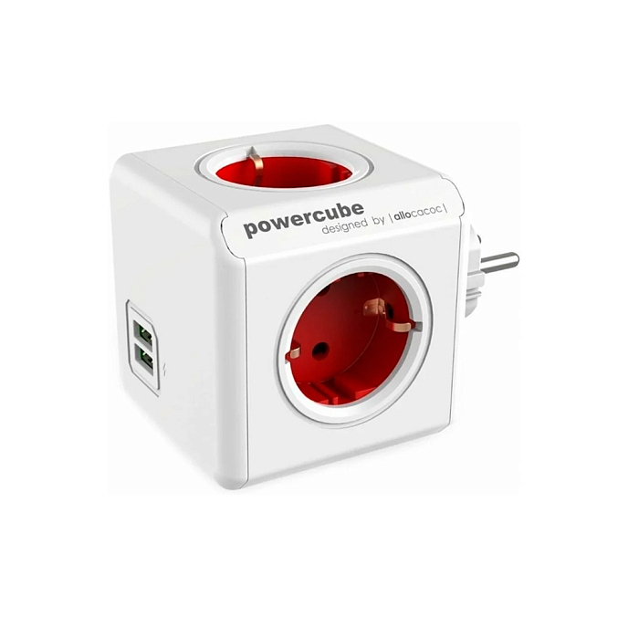 Раветвитель питания Allocacoc Original USB Red - рис.0