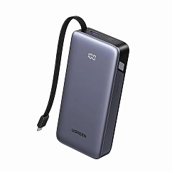 Портативный аккумулятор UGREEN PB550 67W Power Bank 20000mAh Grey Cosmos