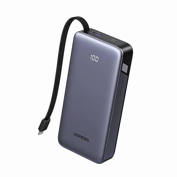 Портативный аккумулятор UGREEN PB550 67W Power Bank 20000mAh Grey Cosmos - рис.0