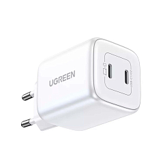 Сетевое зарядное устройство Ugreen CD294 45W 2xUSB-C PD GaN White