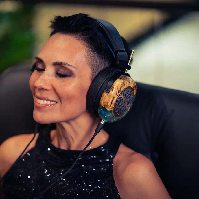 Наушники полноразмерные ZMF Atrium LTD Green Ish Leather 4-pin xlr ofc cable + 6.35mm - рис.22