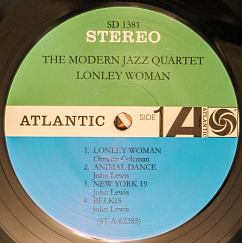 Виниловая пластинка The Modern Jazz Quartet - Lonely Woman
