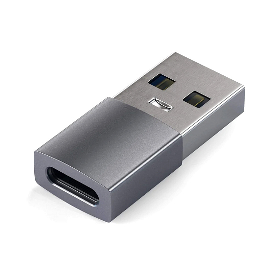 Переходник Satechi USB Type-A to Type-C Space Grey - рис.0