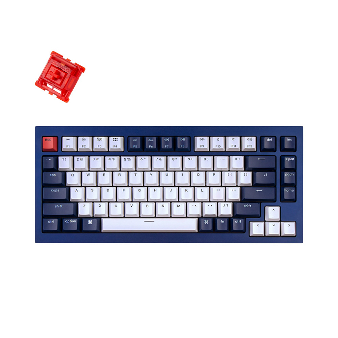 Клавиатура Keychron Q1 QMK Fully Assembled Navy Blue Gateron G Phantom Red Switch - рис.0