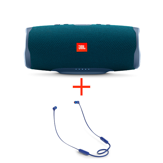 Портативная колонка JBL Charge 4 Blue + T110 BT Blue - рис.0