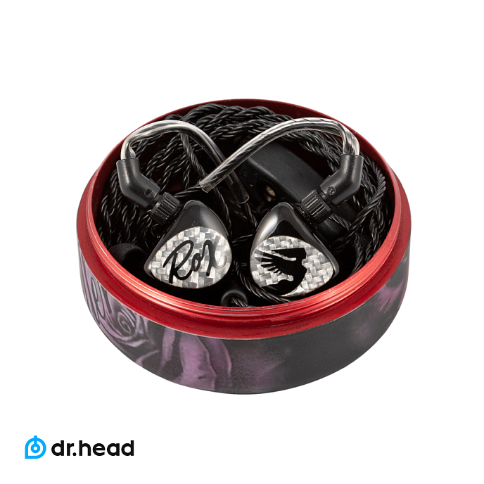 Чехол для наушников Dr.Head Skull&Rose Round IEM Case - рис.2
