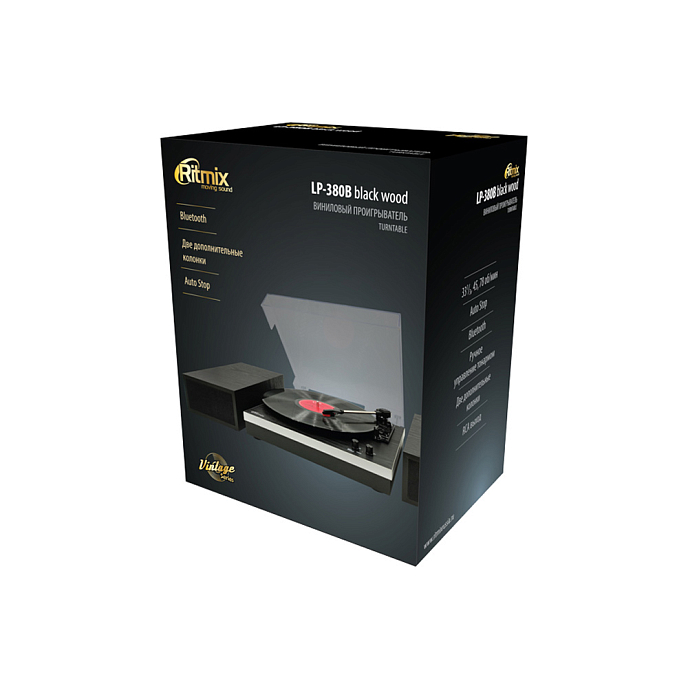 Проигрыватель винила Ritmix LP-380B black wood проигрыватель винила с акустикой_OpenBox - рис.3