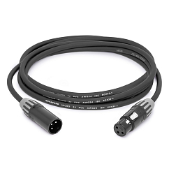 Кабель HeadMade Base XLR-m - XLR-f Black 3m