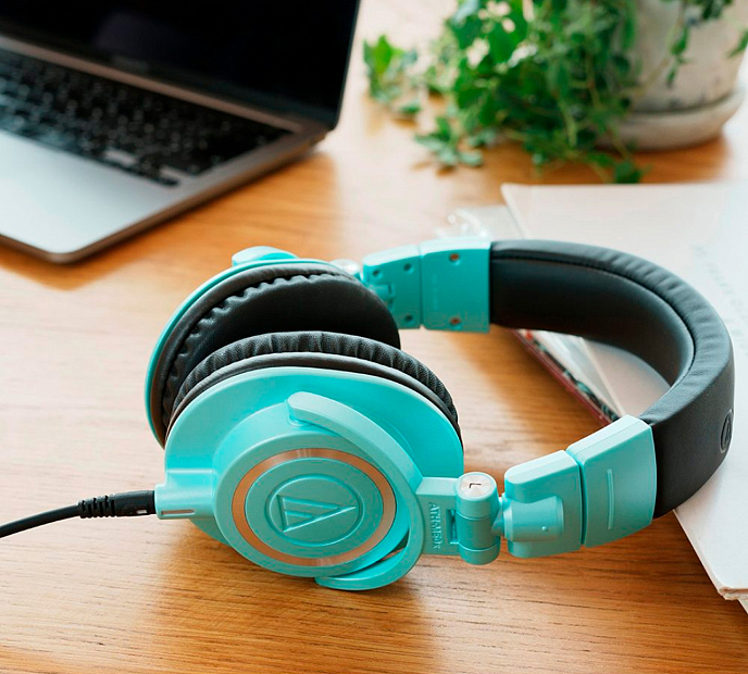 Наушники полноразмерные Audio-Technica ATH-M50xBT2 Ice Blue - рис.6