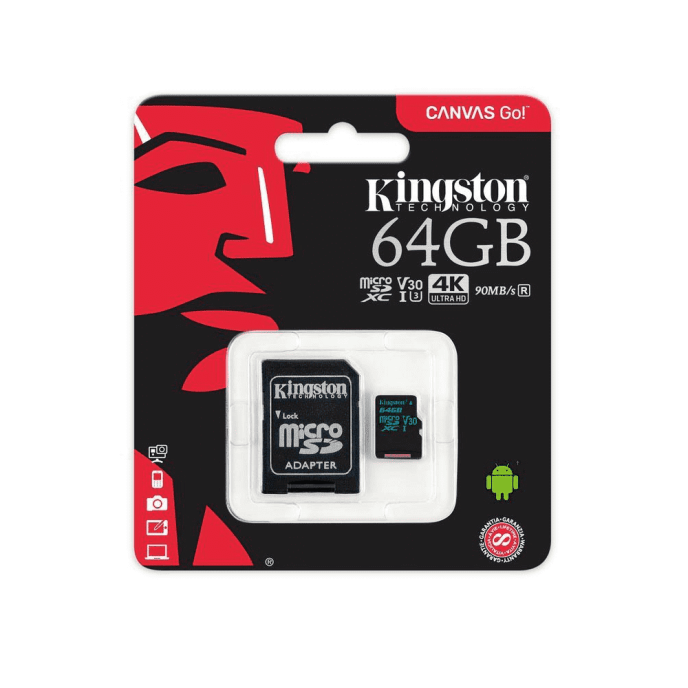 Карта памяти Kingston Canvas Go! 64GB - рис.1