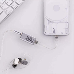 ЦАП MoonDrop Dawn Pro silver адаптер/цап с усилителем для наушников usb-c - 3,5mm/4.4mm balanced (SN 30594703749876699375)_Уценка