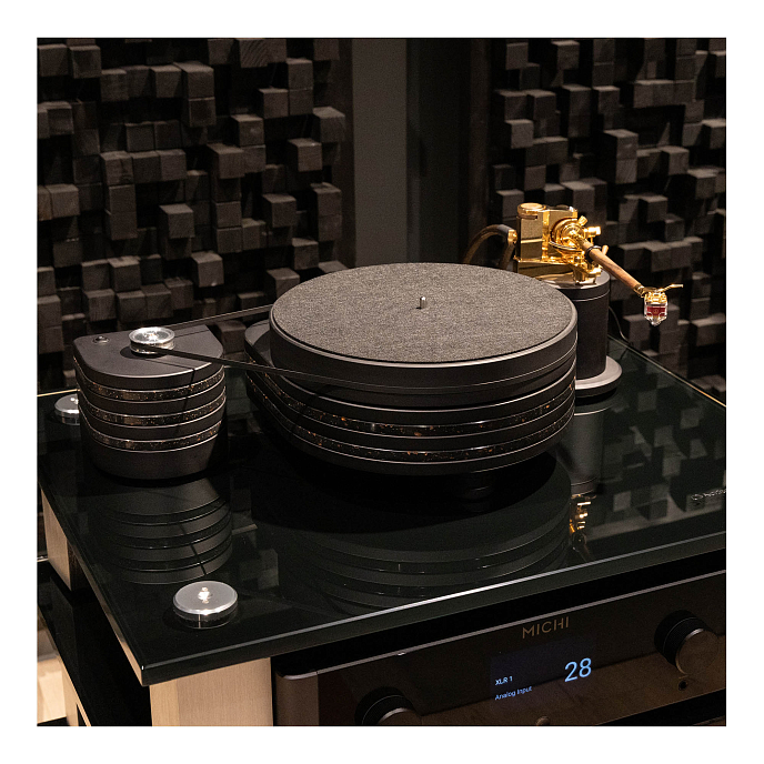 Проигрыватель винила Auris Bayadere 5 Black Hawk 24k Gold Tonearm Black/Gold - рис.19