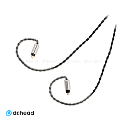 Кабель Labkable SilverBlack, 2pin to USB Type-C for Samsung Galaxy, 1,2m-сменный кабель для наушников (SN 20064607257107877919)_Уценка