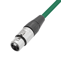 Кабель HeadMade Pro XLR-F - XLR-M Green 3m