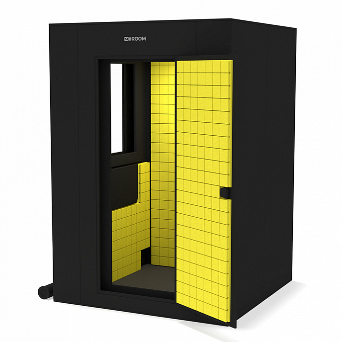 Акустическая кабина IzoRoom Comfort Plus with window White Blue - рис.2