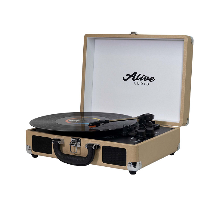 Проигрыватель винила Alive Audio GLAM latte проигрыватель винила OpenBox - рис.1