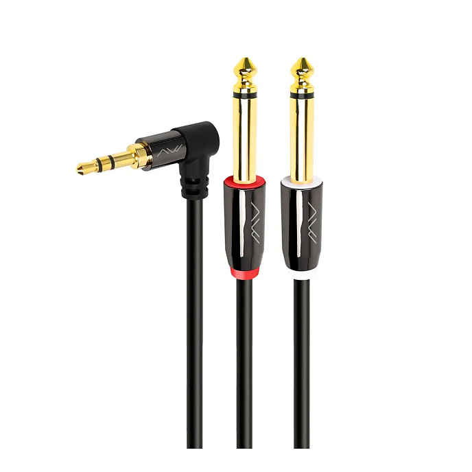 Кабель Caweon VISARIO GIR-3M Grey Jack 3.5mm (m) - 2Jack 6.3mm (m) 3m - рис.0