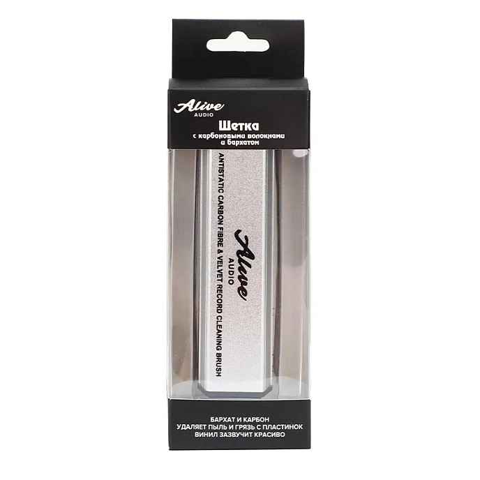 Щетка Alive Audio Antistatic Carbon Fibre & Velvet Brush Silver - рис.4