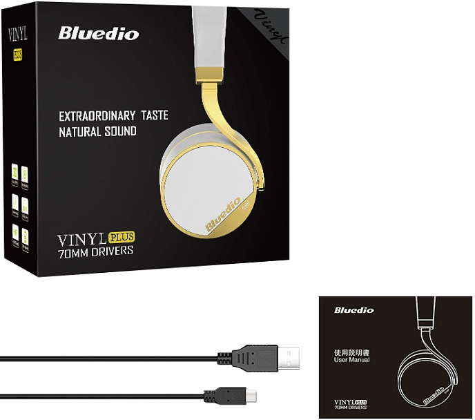 Беспроводные наушники Bluedio Vinyl Plus White - рис.8