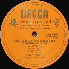 Бокс-сет Bach, Emil Telmanyi – Three Sonatas And Three Partitas For Unaccompanied Violin (Box, Analogue) 3LP