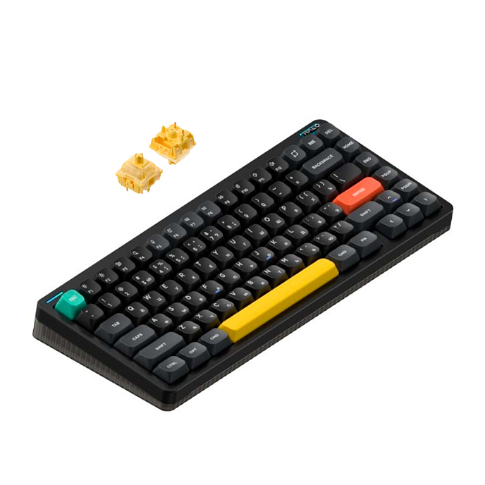 Клавиатура NuPhy Halo75 V2 QMK Lemon Switch Obsidian Black - рис.0