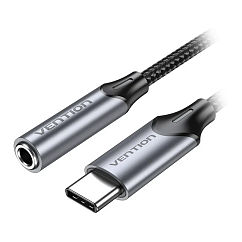 Кабель Vention USB-C - 3.5mm Female DAC Grey 1m