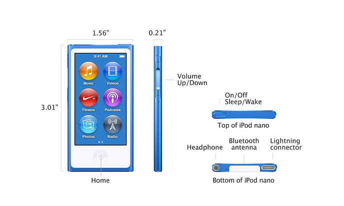 Плеер Apple iPod nano (8th GEN) 16GB Blue - рис.6