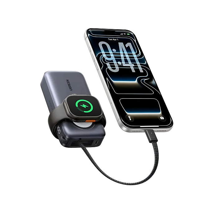 Внешний аккумулятор Ugreen PB52710000mAh 30W Grey Cosmos - рис.1