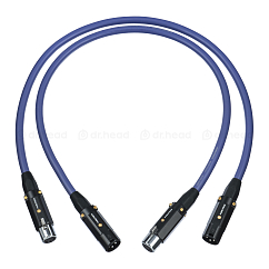 Кабель HeadMade EX-9 Furutech 2XLR(F) - 2XLR(M) 1m