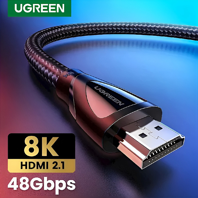 Кабель Ugreen HD140 HDMI 2.1 - 8K Braided Black 2m - рис.6