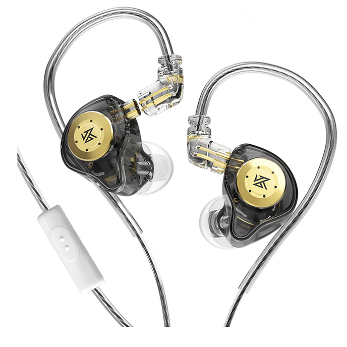 Наушники внутриканальные KZ EDX PRO with mic Black - рис.0