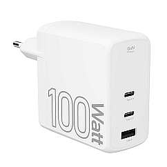 Сетевое зарядное устройство Lyambda LJC-100-2C1A 100W GAN White 